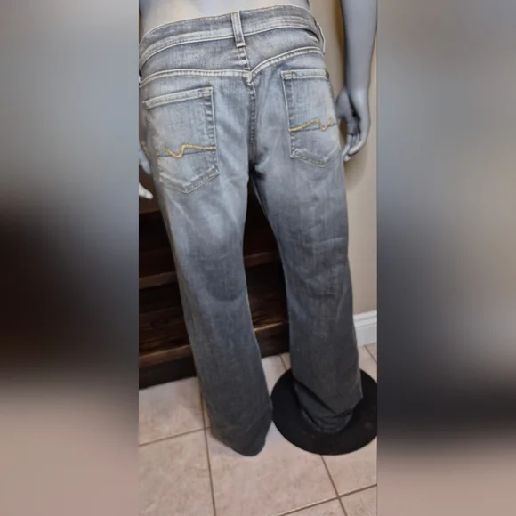 7 For All Mankind Men's Relaxed Fit Jeans in Gray - Picture 11 of 11